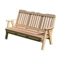 Creekvine Designs 6 ft Red Cedar Savannah English Garden Bench WF6SEB2CVD